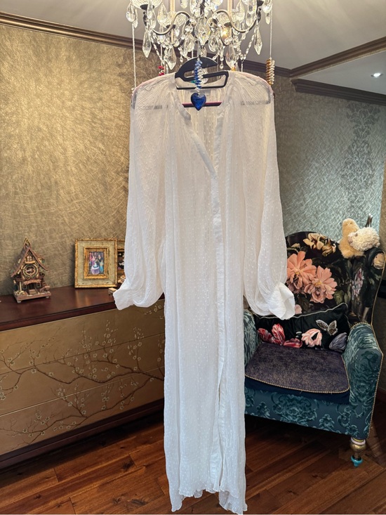 Ipekyol Dresses & Skirts - Elegant White Maxi Dress - Sheer Long Sleeve